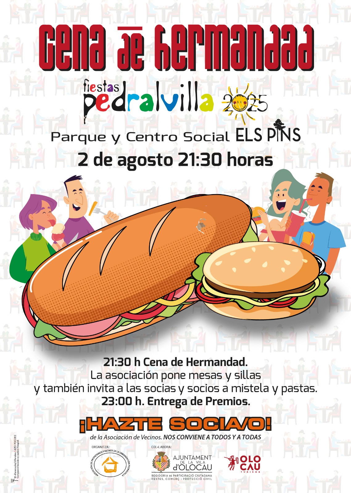 Sopar de germanor de l'Associació de Veïns de Pedralvilla (Festes d'Estiu de la urbanització Pedralvilla)